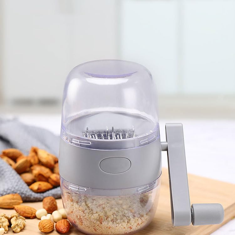 Jaugufiy Manual Nut Grinder with Hand Crank Nut Chopper Peanut Grinder Dried Fruit Crusher for Different Nuts for Baking for Kitchen