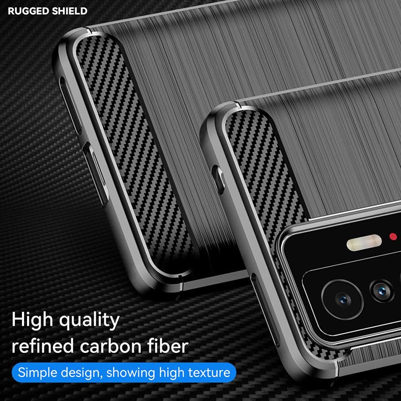 Image of Hybrid Carbon Fiber Back Case for Xiaomi Mi 11T 5G / Mi 11T Pro 5G (Black)