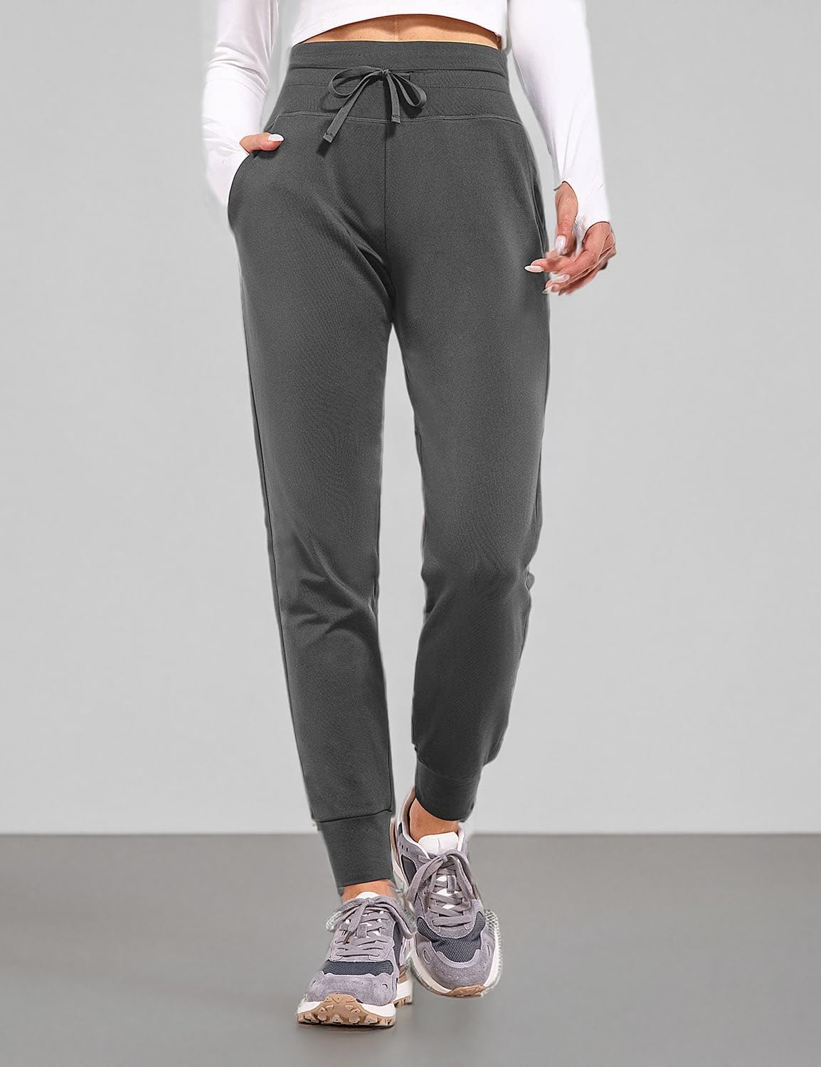 BALEAF Pantaloni Donna Invernali Felpati Comodi Pantaloni Sportivi Impermeabili Larghi per Corsa Trekking con Tasche