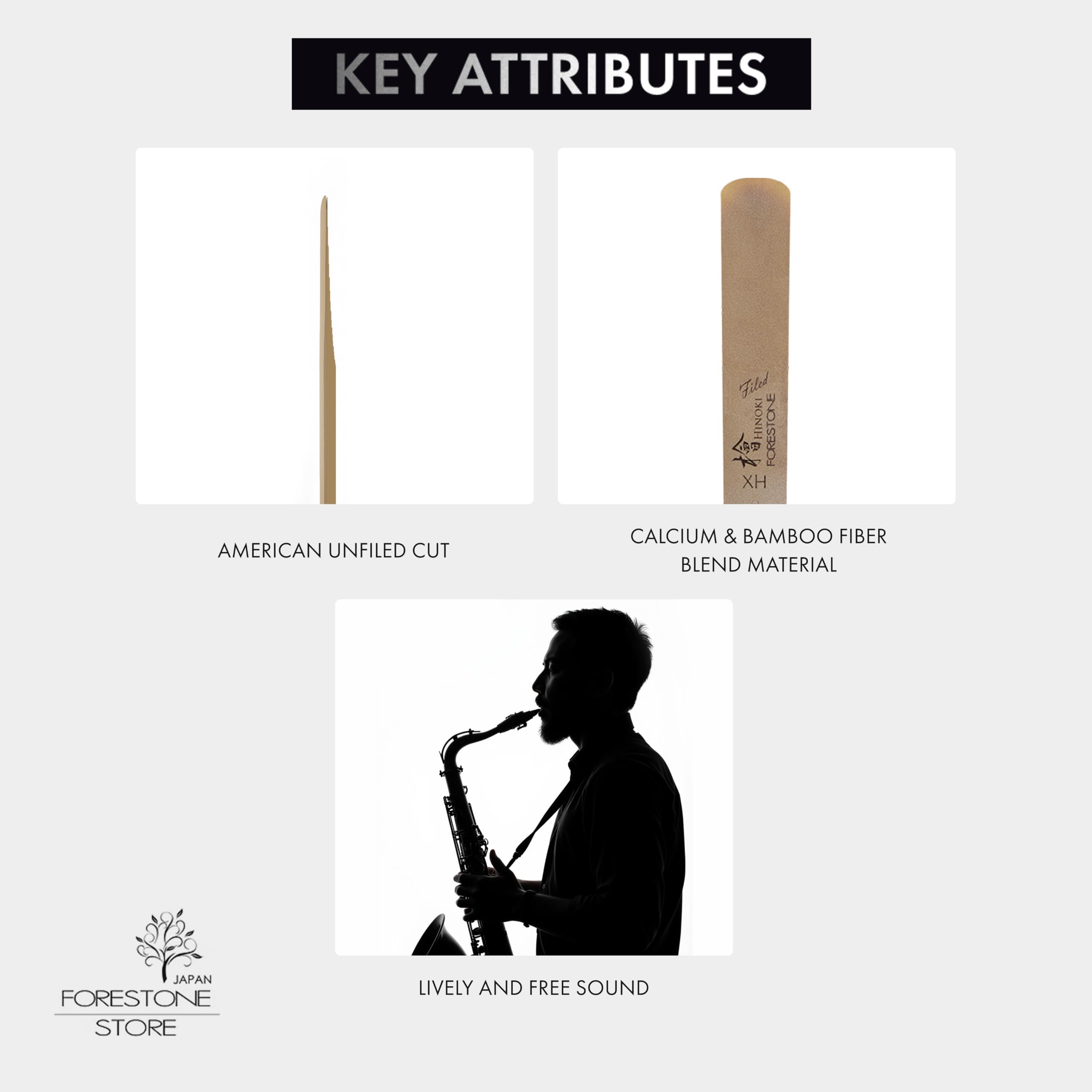 Forestone Hinoki Anche synthétique pour saxophone baryton XH