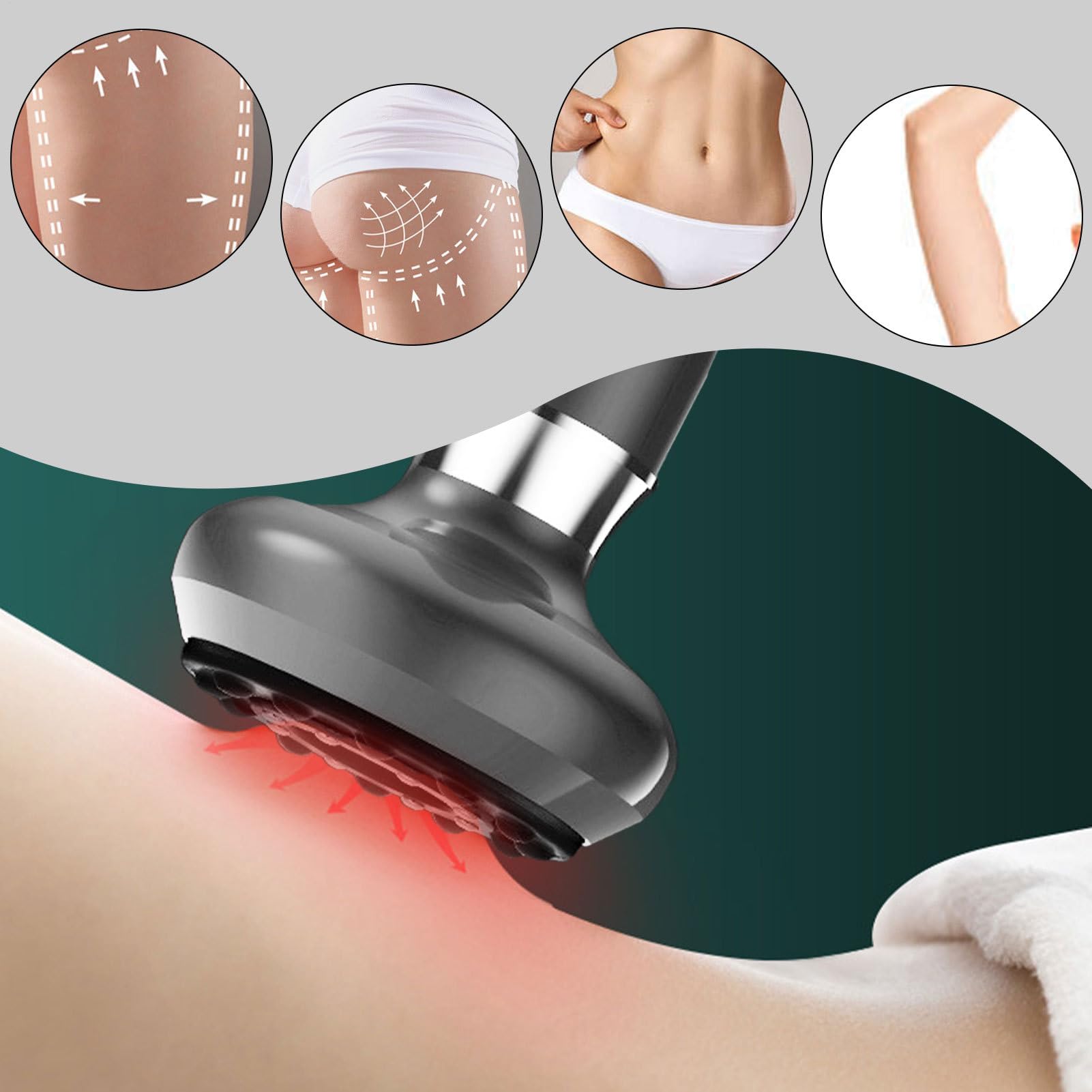 Masseur de cellulite à main électrique, masseur à ventouses pour cellulite - Andheld Body Shaper réglable - Appareil d' de Cellulite, appareil portatif de sculpture du corps, masseur de Cell