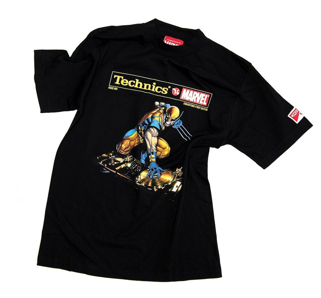 Technics & Marvel ウルヴァリン Tシャツ 古着】MARVEL 激レア 90'S VINTAGE!! ウルヴァリン(X-MEN) 総柄 T