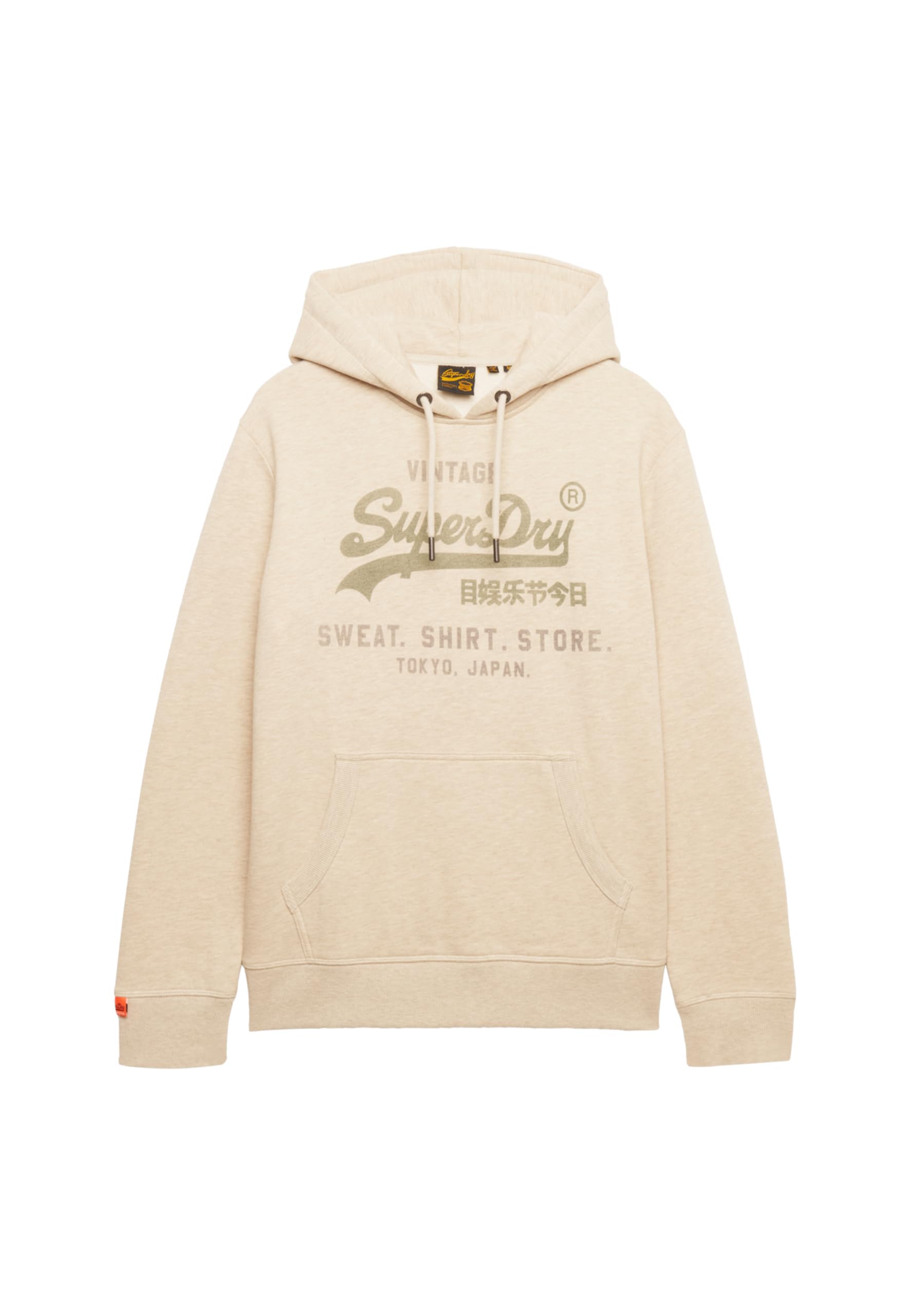Superdry Vintage Logo Heritage Relaxed Hoodie - Cream