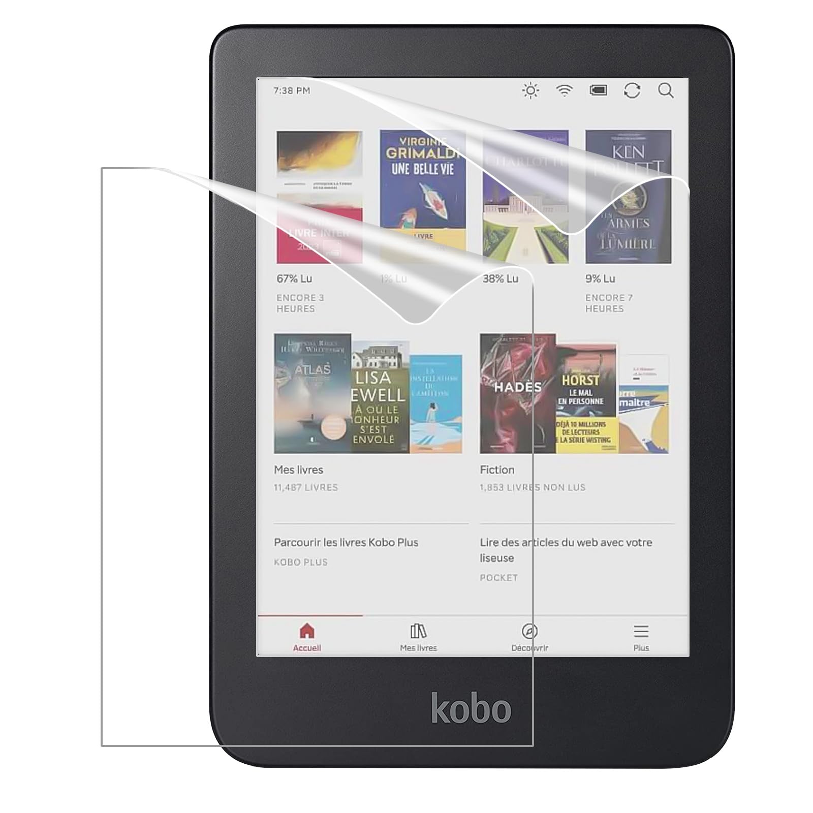 MoKo Lot de 2 Film de Protection Compatible avec Kobo Clara Colour/Kobo Clara BW 6" 2024/2025, 2 Protecteur d'Écran en Pet Anti-Reflet Couvert Complètement Anti-Rayure, Matte Film pour Clara 2E