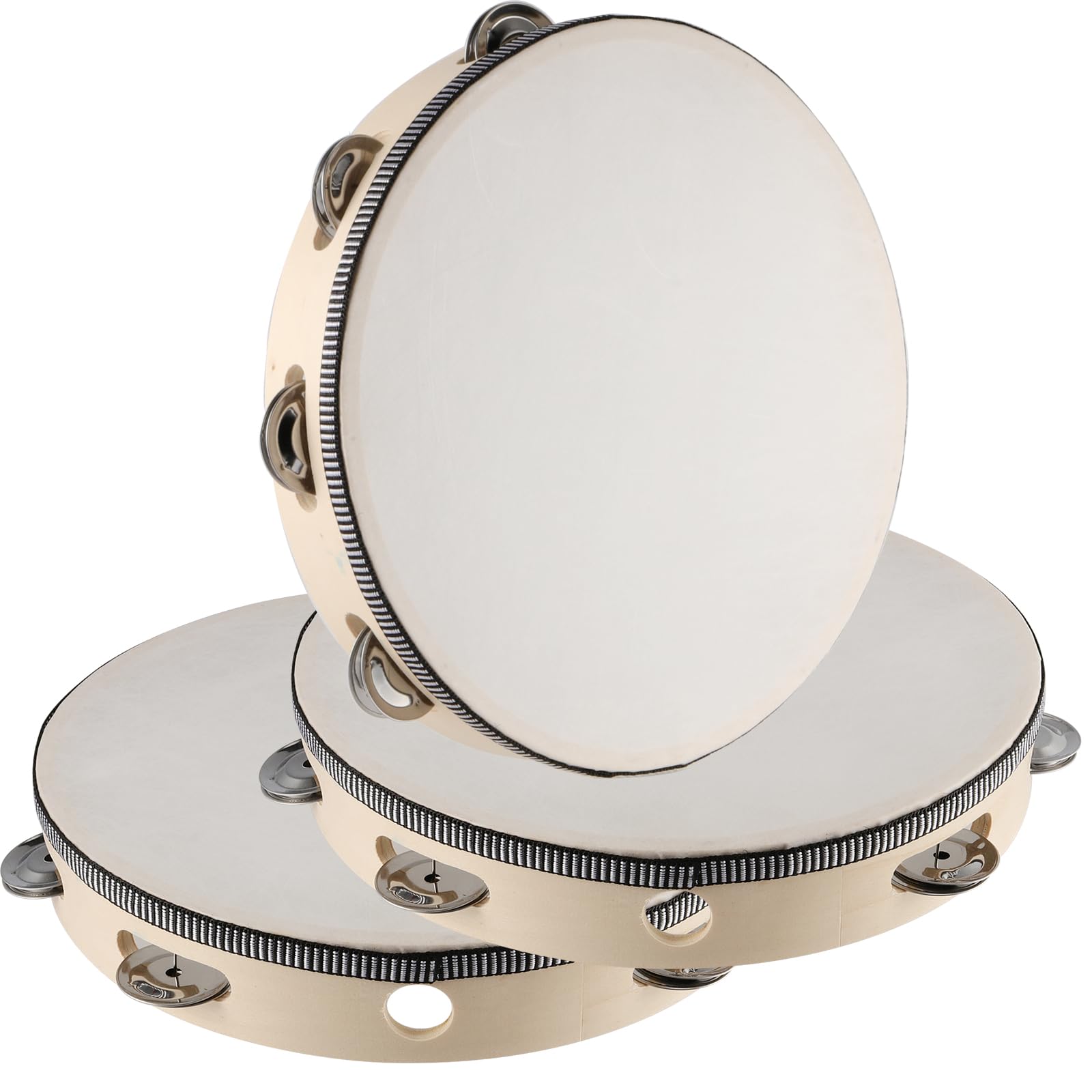 Amazon.com: SINJEUN 3 Pack 10 Inch Tambourine for Adults Wooden