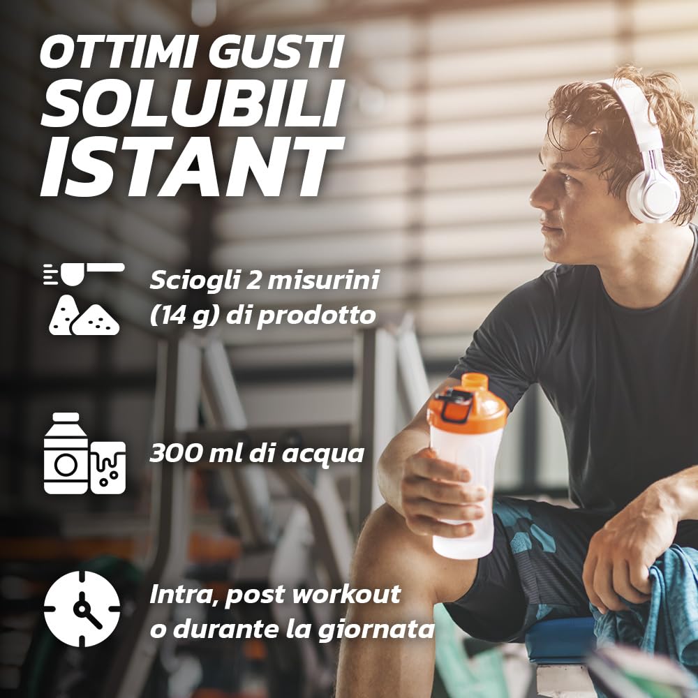 PROLABS – EAA Aminoacidi Essenziali AMINO ESSENTIAL Fermentati Polvere 100% Veg con BCAA Ramificati 2:1:1 e Vitamina B6, Amminoacidi Essenziali Post Intra Workout, Integratore per Sportivi 500g Limone