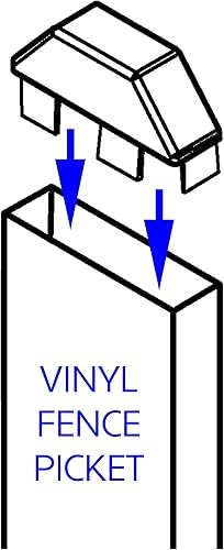 Miniatura 6 de Jake Sales Tapas de valla de vinilo para piquetes - 78" x 3" tapas de piquete de vinilo puntiagudas - tapas blancas para piquetes