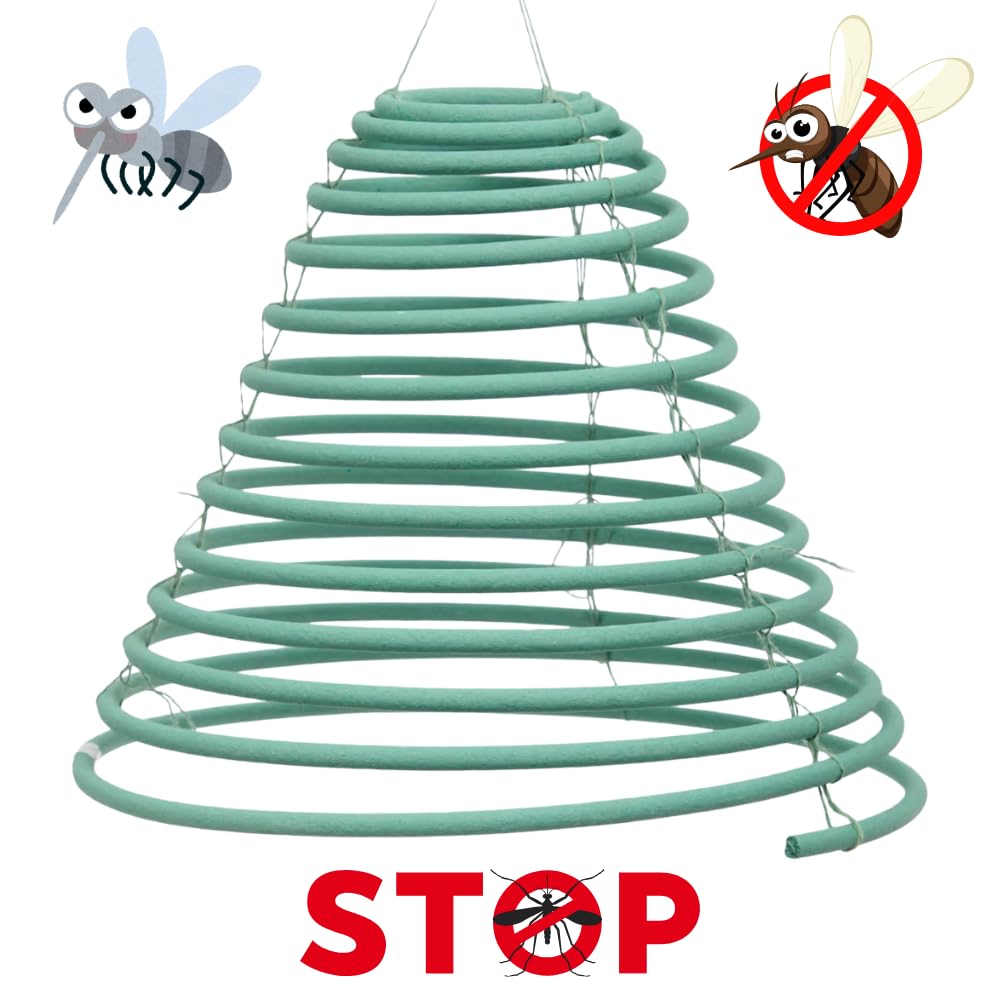Pacco 2 Pz Spirale Zampirone Esterno o Interno Citronella, Candela Naturale Bobina Bastone Incenso Lunga Durata, per Interni Esterni Giardino Parco Campeggio Pic Nic Grigliate Cene