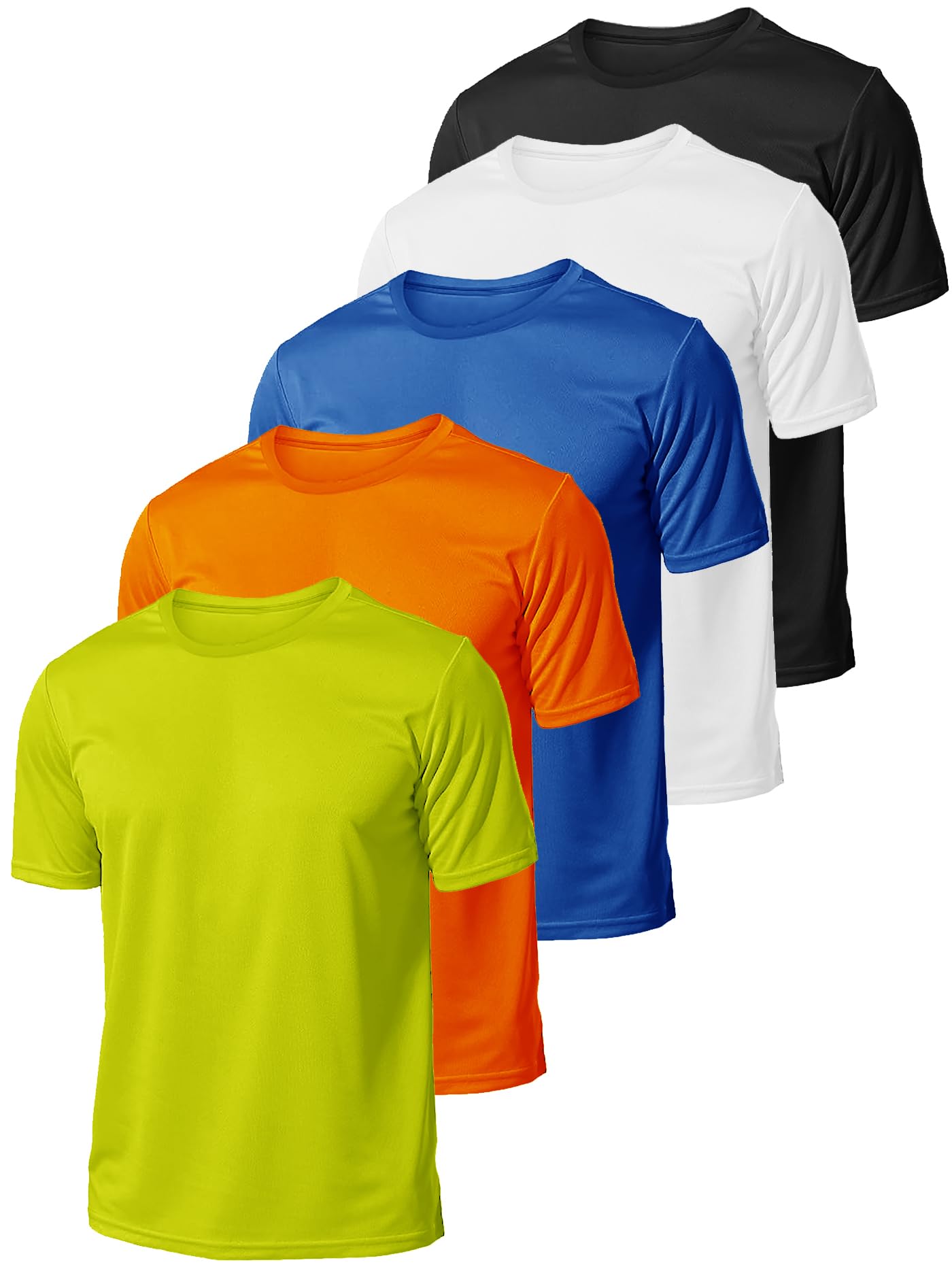 Suitswinew 5 Pack Quick Dry Athletic T Shirt