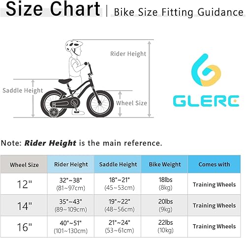 Miniatura 5 de Hope 12 14 16 inch Toddler and Kids Bike with Training Wheels & Coaster Brake, Boys and Girls Ages 2-7 Years OldMultiple Colors