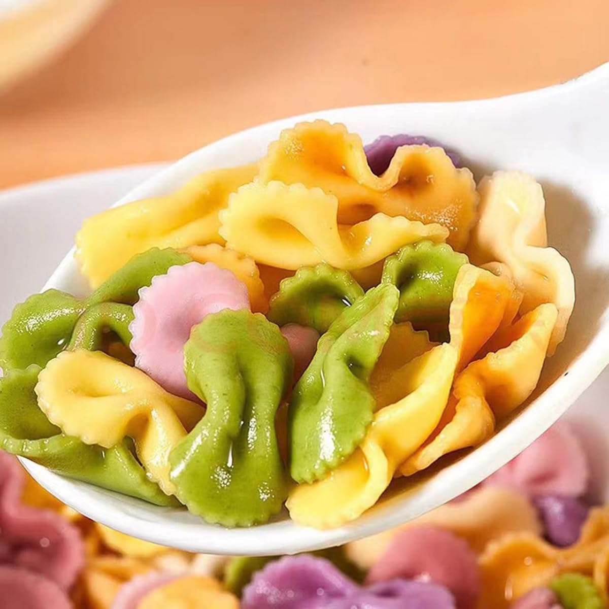 Fruit and vegetable pasta, Colorful butterfly pasta, quick cooking, lunch and family dinner 16.9 oz.