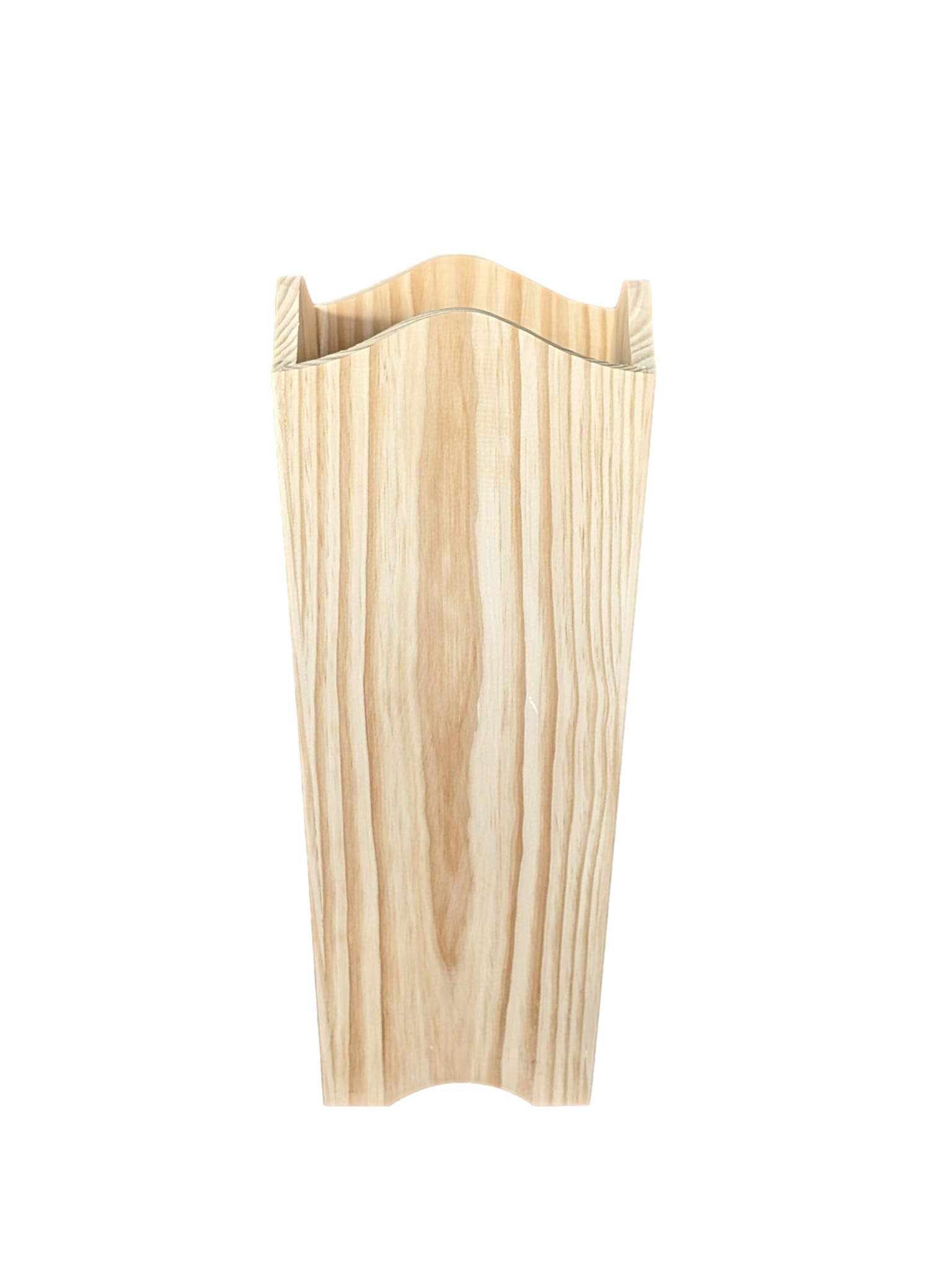 GRECA Paraguero con Ondas de Madera de Pino Macizo. En Crudo, para Pintar. Medidas (Ancho*Fondo*Alto): 22 * 22 * 50 cm.