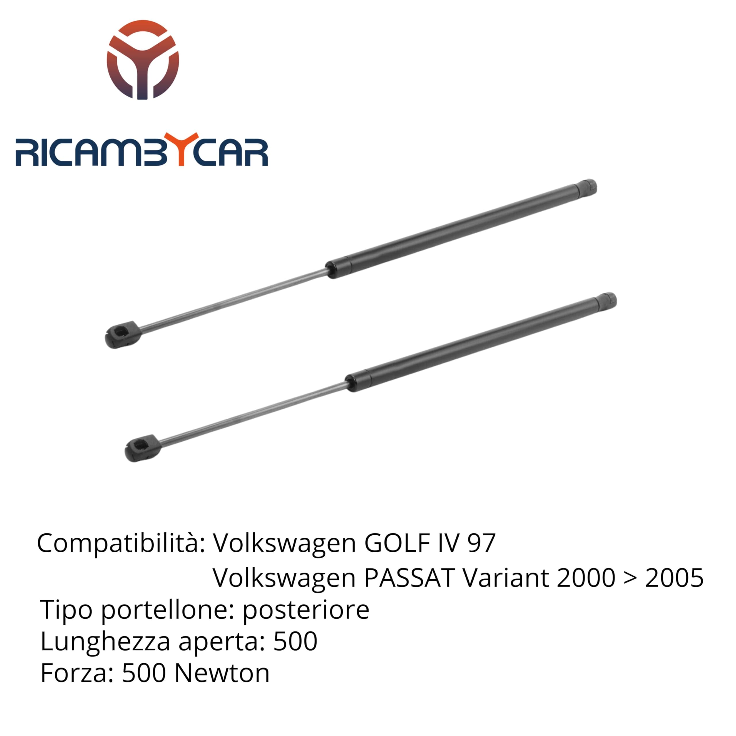 Coppia Molle a Gas Portellone Posteriore Compatibile con Volkswagen GOLF IV 97 > PASSAT VARIANT 2000> 2005