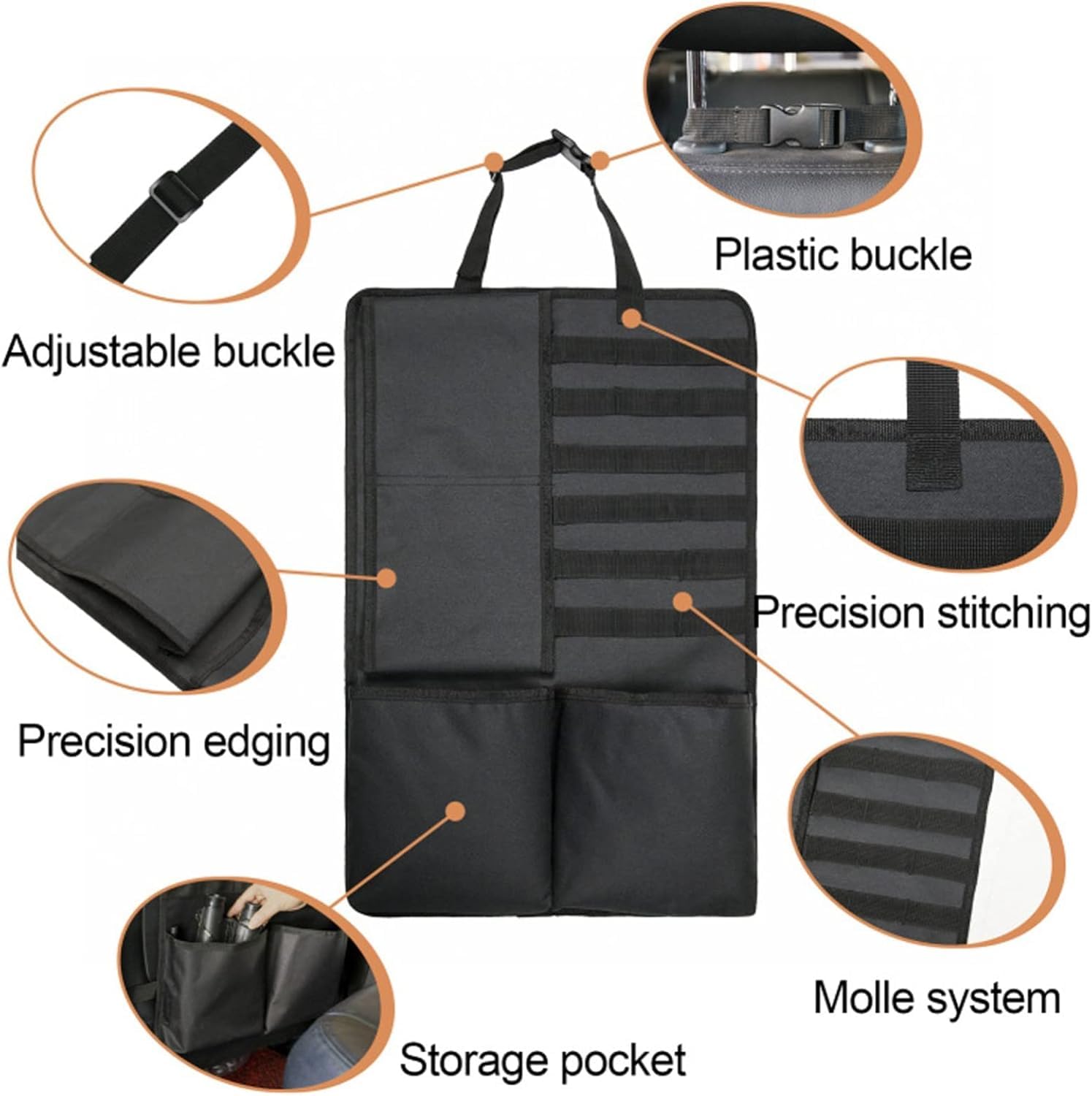 Generisch 2-teiliger Waffenhalter for Die Autositzlehne, Auto Waffenaufbewahrung, Outdoor-Tarn-Sicherheitstrage-Organizer-Halter Für Gewehr Schrotflinte Mit Aufbewahrungstasche