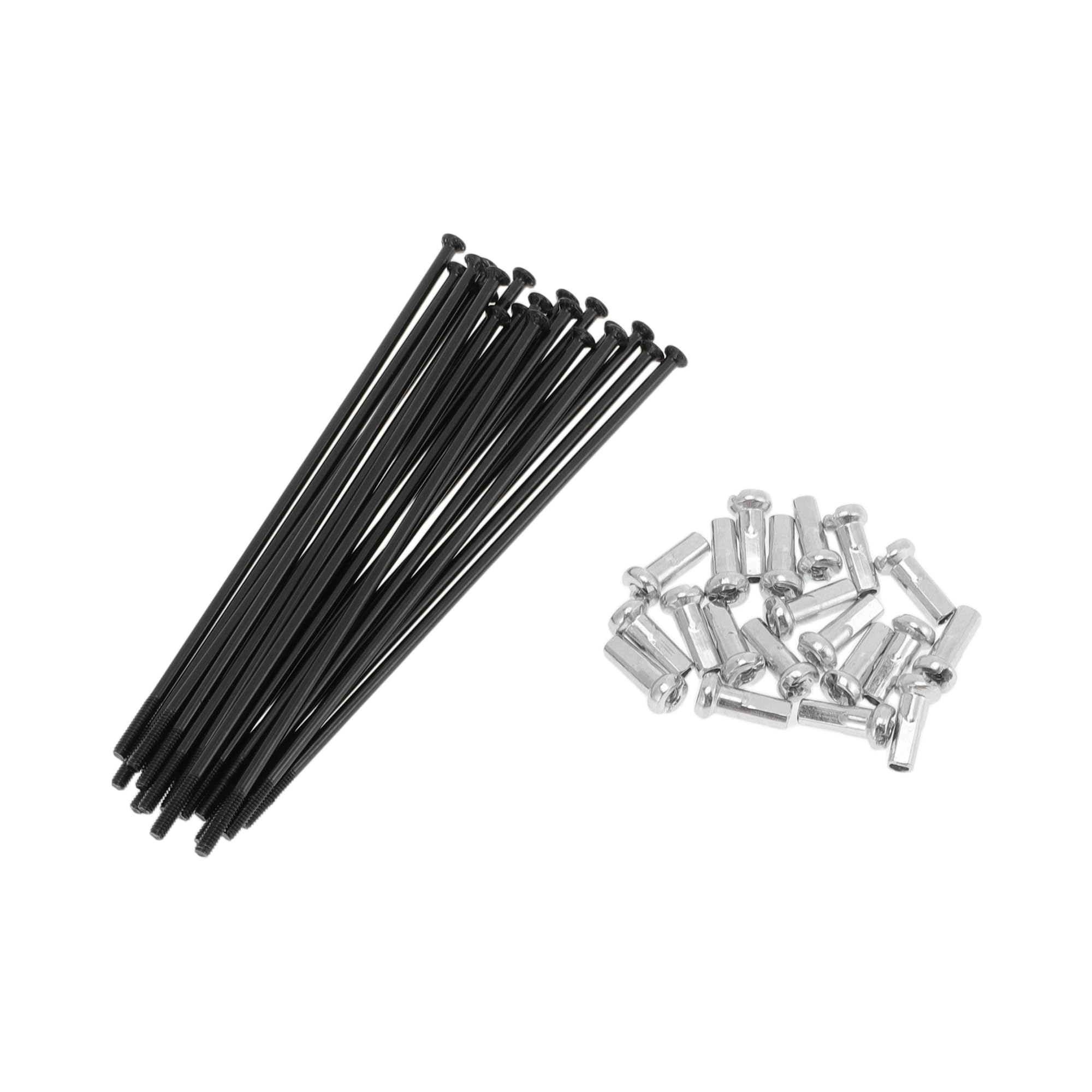 Motoforti 20 Set 14G Straight Pull Bicycle Spokes 87mm Straight Pull Bike Wheel Spokes Carbon Steel Black
