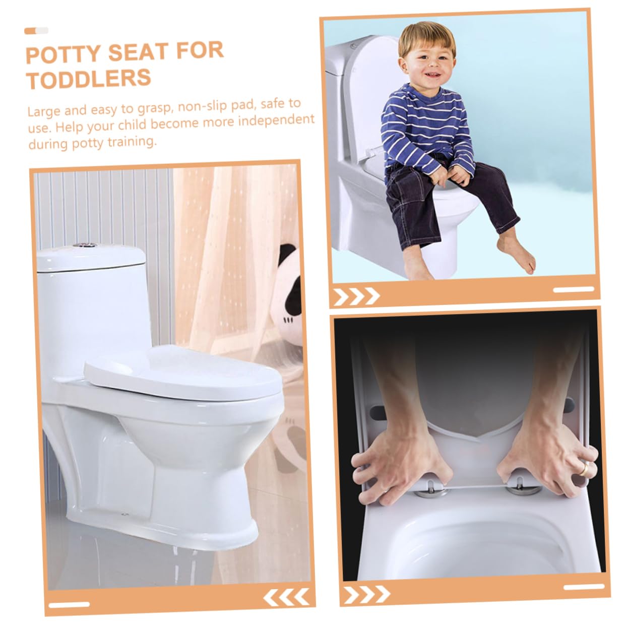 Sedile Wc per Bambini in Pp Bianco Leggero, Seduta per Vasino