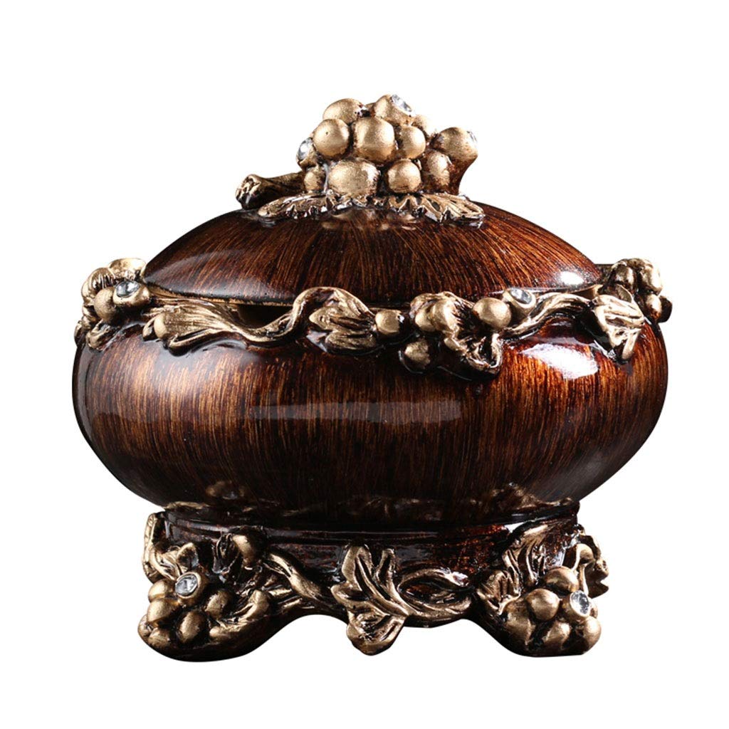 jinyi2016SHOP Ashtray Home Living Room Coffee Board Office Desktop Beautifully Decorated Ashtray Large 6.69 Inches Indoor Ashtray