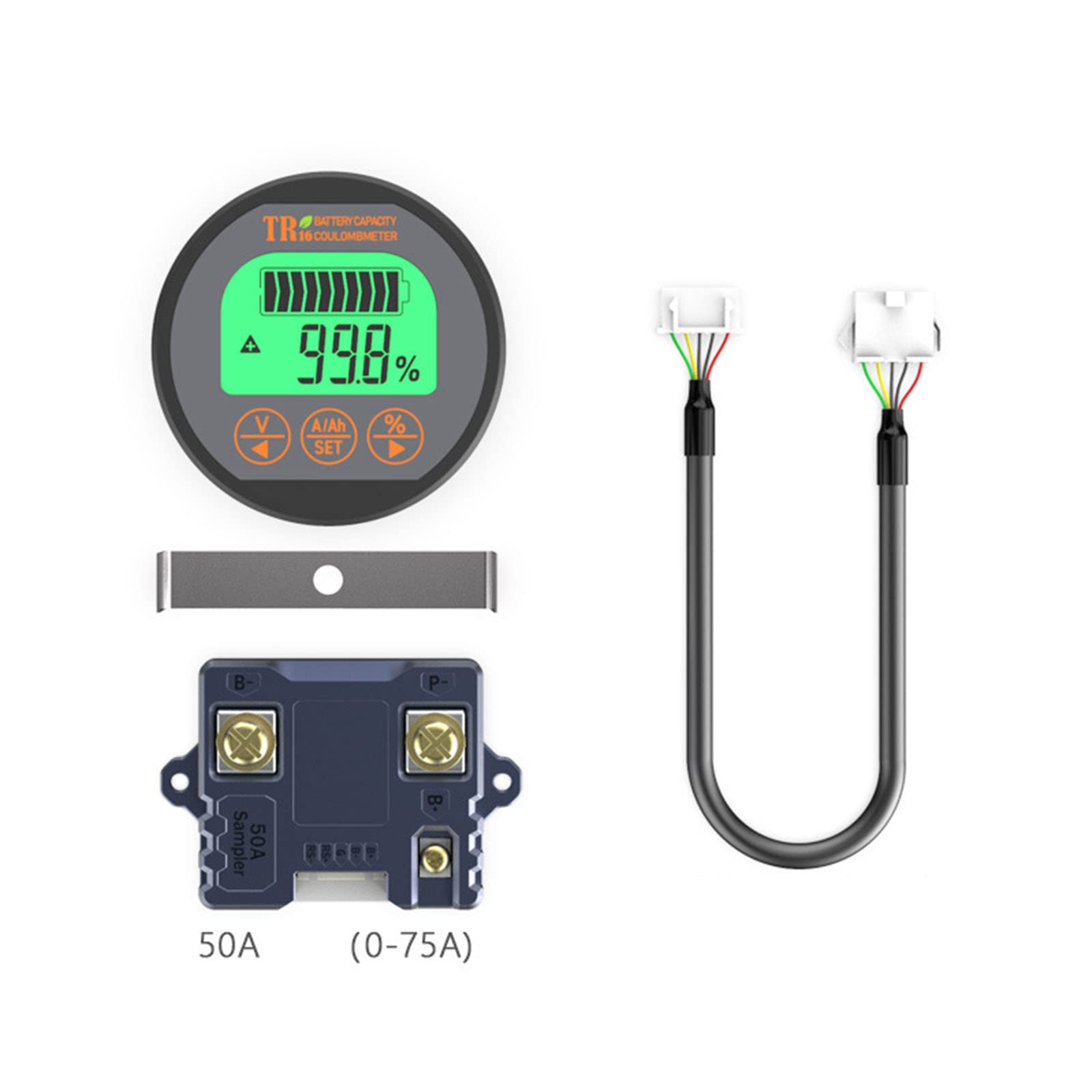 Testeur de capacité de batterie avec écran LCD et fonction mémoire TR16