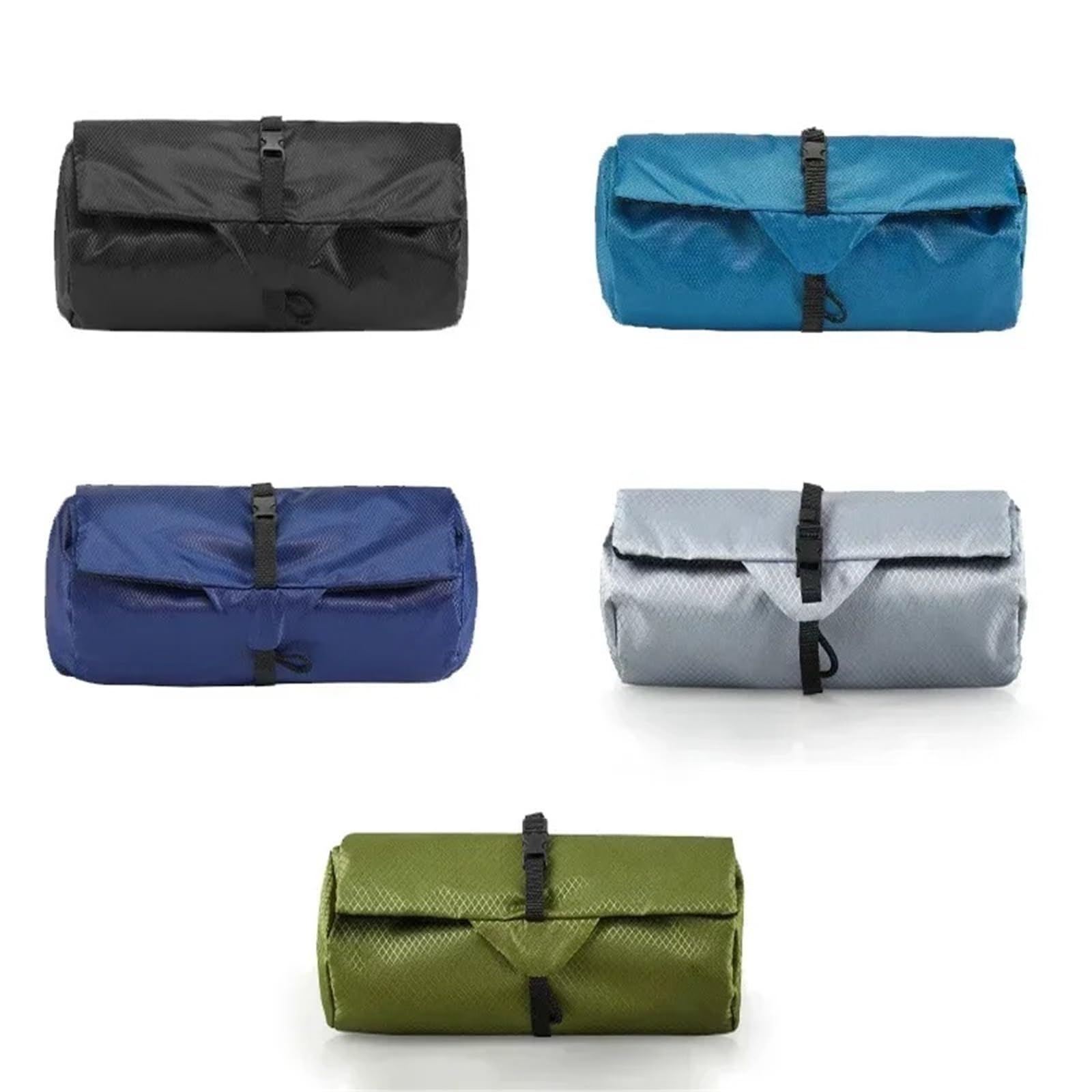 Borsa da toilette pieghevole viaggio 1 pezzo portatile for lavaggio a secco e bagnato con separazione for trucco donna impermeabile Per Viaggi(Dark Blue)