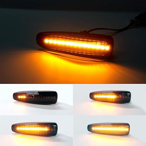 Miniatura 7 de Xinctai Luz intermitente LED secuencial ahumada con marcador lateral intermitente dinámico compatible con Mitsubishi Outlander Sport Lancer