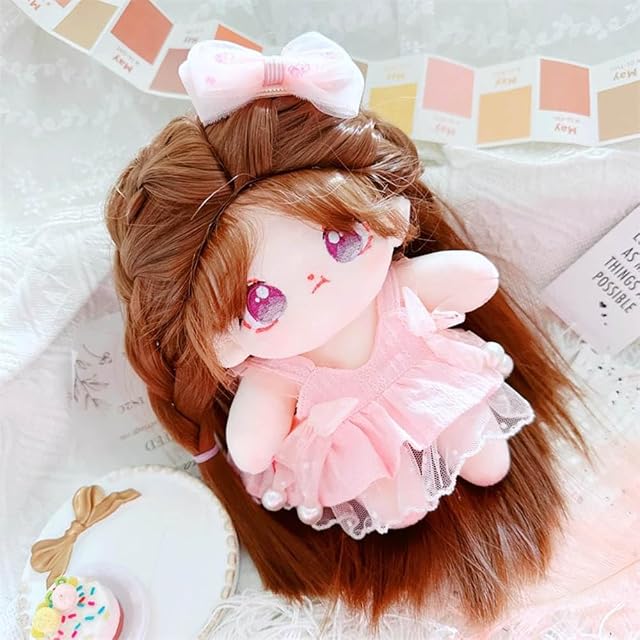 Foto 4 de 5 de niannyyhouse Muñeca de Felpa de 20 cm, Color Caramelo, Pelo Liso, niña, humanoide, Cuerpo de Relleno