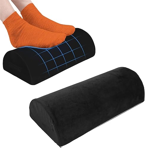 Miniatura 4 de Almohada de media luna, extraíble y lavable, cojín de apoyo lumbar de espuma viscoelástica para levantamiento de piernas, para tobillo, rodilla,