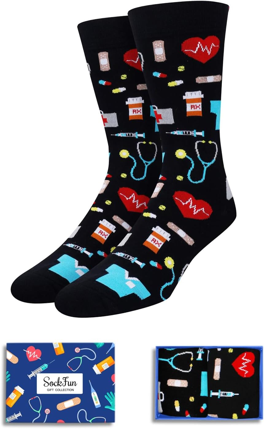 Patriots Doctor Gifts for Men - Male Nurse Gifts Doctor Pharmacist Medical Worker Gift Socks