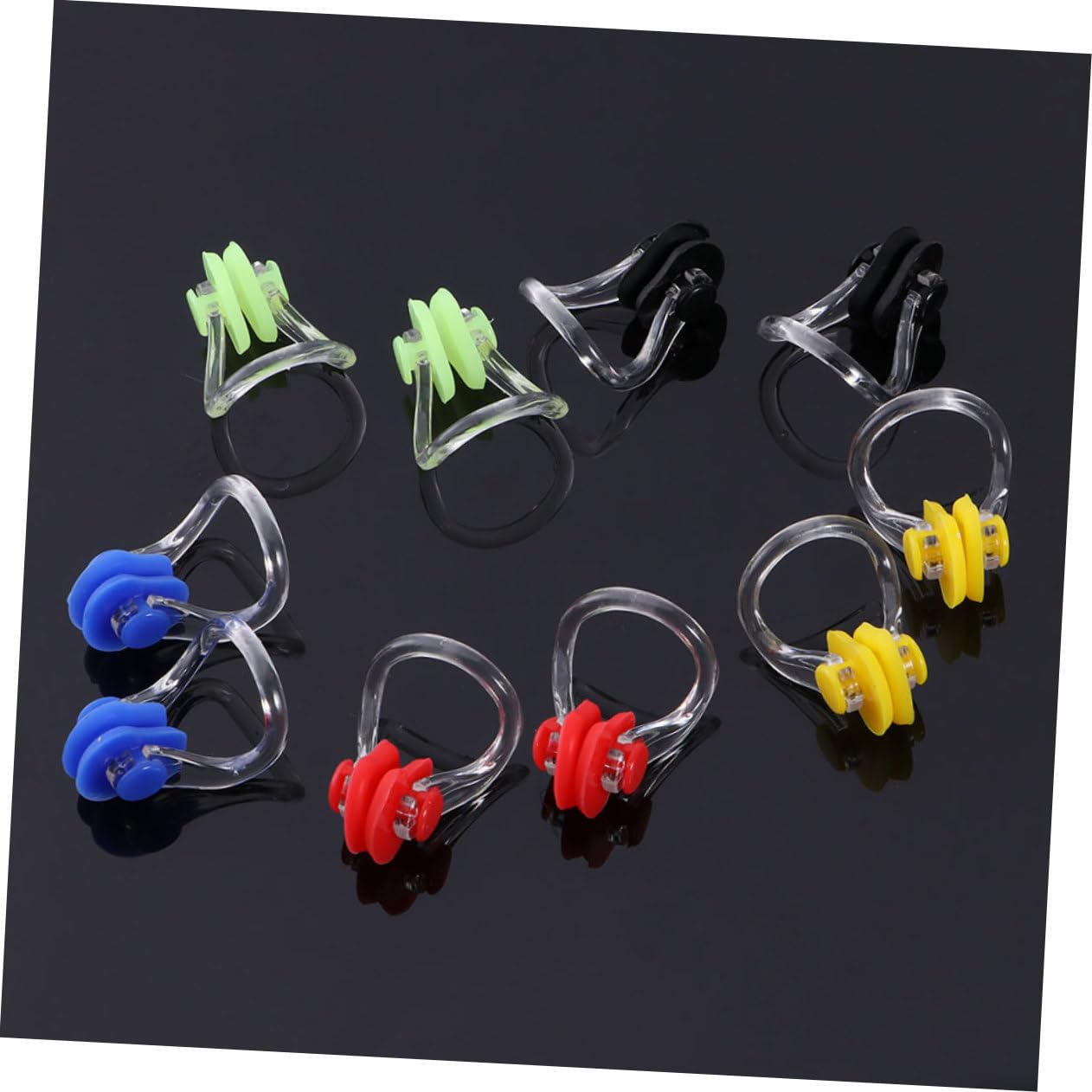 Sosoport Clip De Natación Impermeable Cubrir Vistoso Nasal Clips Nadar Agua Abrazaderas De Nariz De Natación Pinzas para La Nariz De Natación para Hombres Gel De Sílice