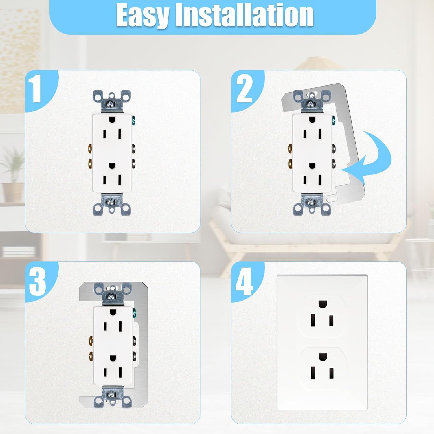 Wall Plate Spacer, 36 Pcs Outlet Spacers for Electrical Box, Metal Flush Fit Device Leveling Plates, Electrical Box Outlet Spacers Shims