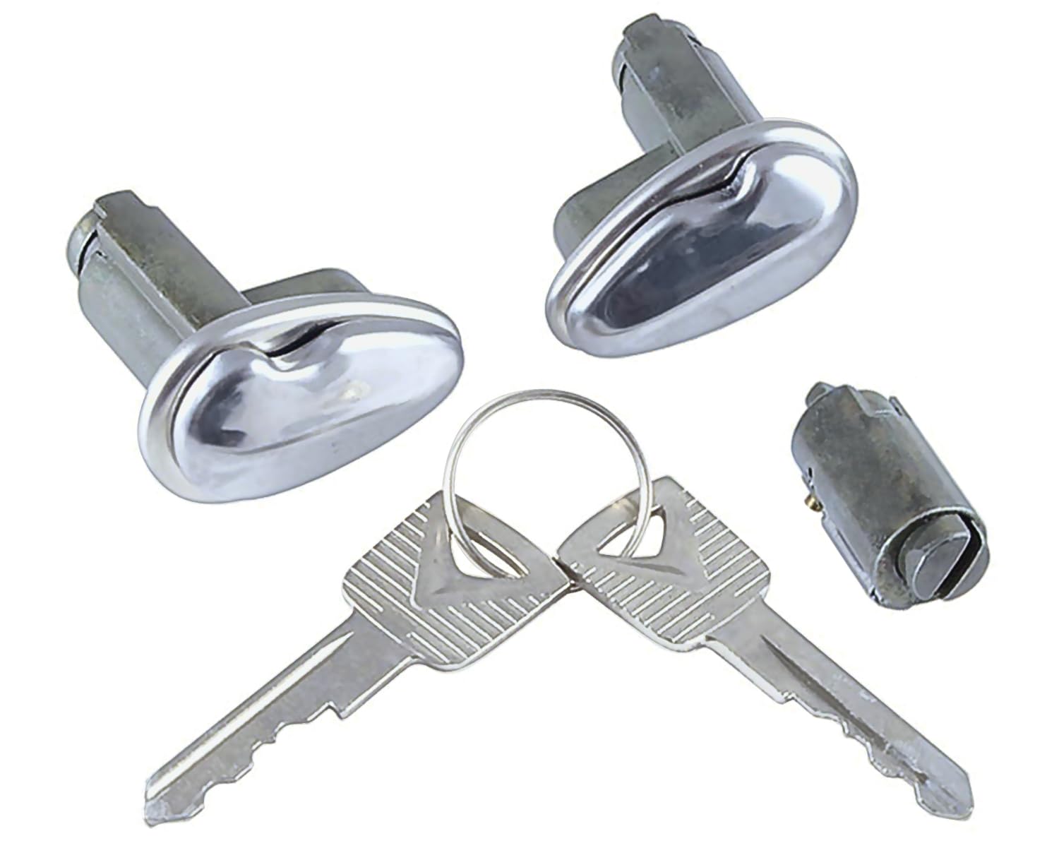 Compatible/Replacement For Door-Ignition Lock Set, Cylinder, Keys 1953-60 F-100, 1955-60 Thunderbird, 1952-58 Mainline, Crestline, Fairlane, Ranchero (BAAA-7022050S)