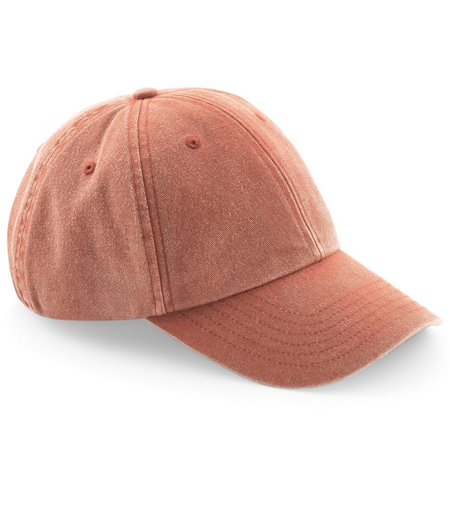 Vintage Baseball Cap, Low Profile Washed Cotton Hat with Pre-Curved Brim, Unstructured Adjustable Fit, Urban On-Trend Style Orange