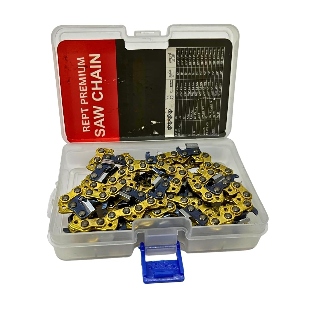 REPT Gold Heavy duty Chain for 22 inch Chain saw Machine - Carbide tips that cuts 3x more than regular chain (16 Inch) (B0CVQQSDNC) Amazon Price History, Amazon Price Tracker