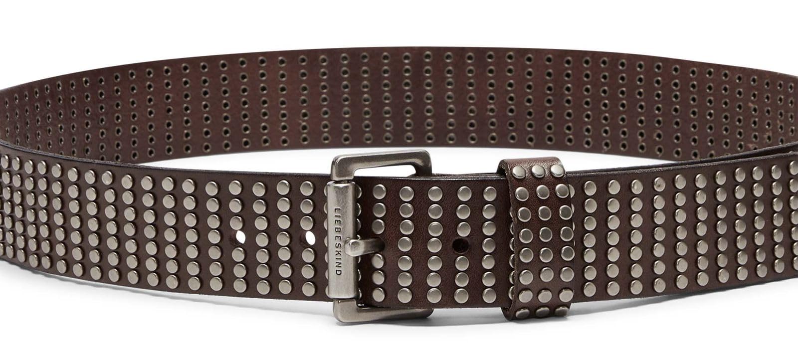 LIEBESKIND Damen Belt-j 38mm 105 Studded Belts Washed Leather Belt (1er Pack)