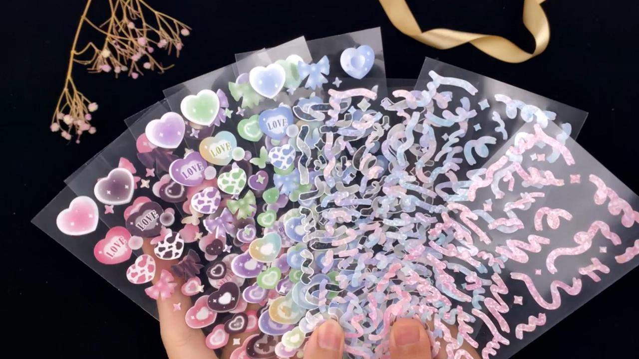 Watch HINZIC 18 Sheets Self Adhesive Colorful Deco Stickers Korean on ...