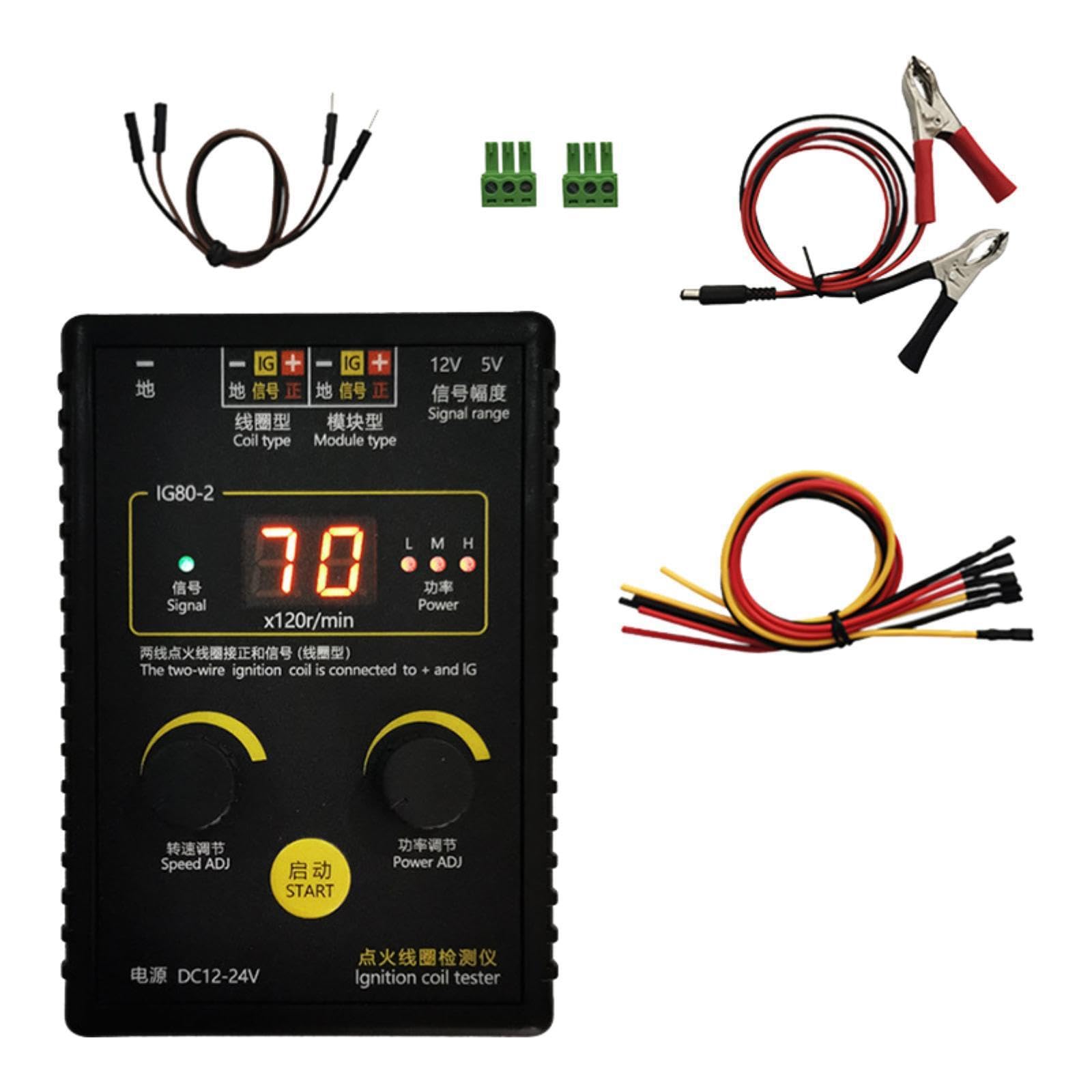 Kit compatto per il rilevamento della bobina di accensione, tester di accensione per auto, strumento pratico e facile per una diagnosi accurata, strumento riparazione diagnostica della bobina,