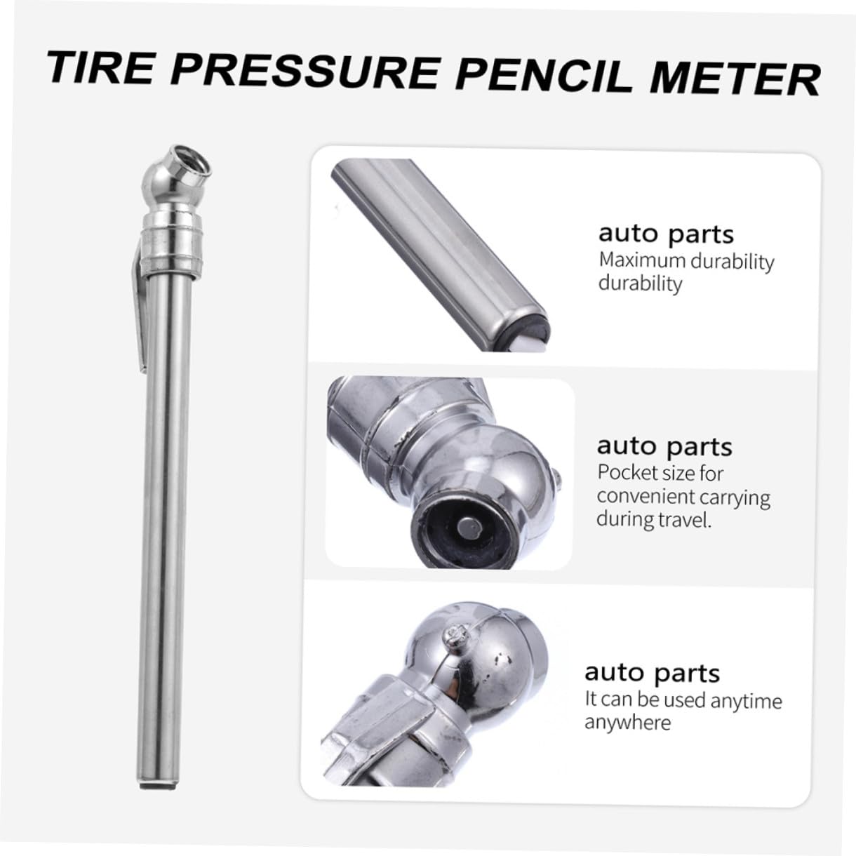 5pcs Portable Auto Tire Pressure Checker Pen Car Tire Gauge for Accurate Measurement Convenient Travel for Cars Bikes and Motorcycles