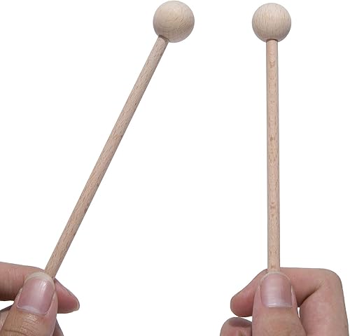 Palitos de percusión de mazos de madera para xilófono, campanilla, bloque de madera, glockenspiel y campanas, 8 pulgadas de largo