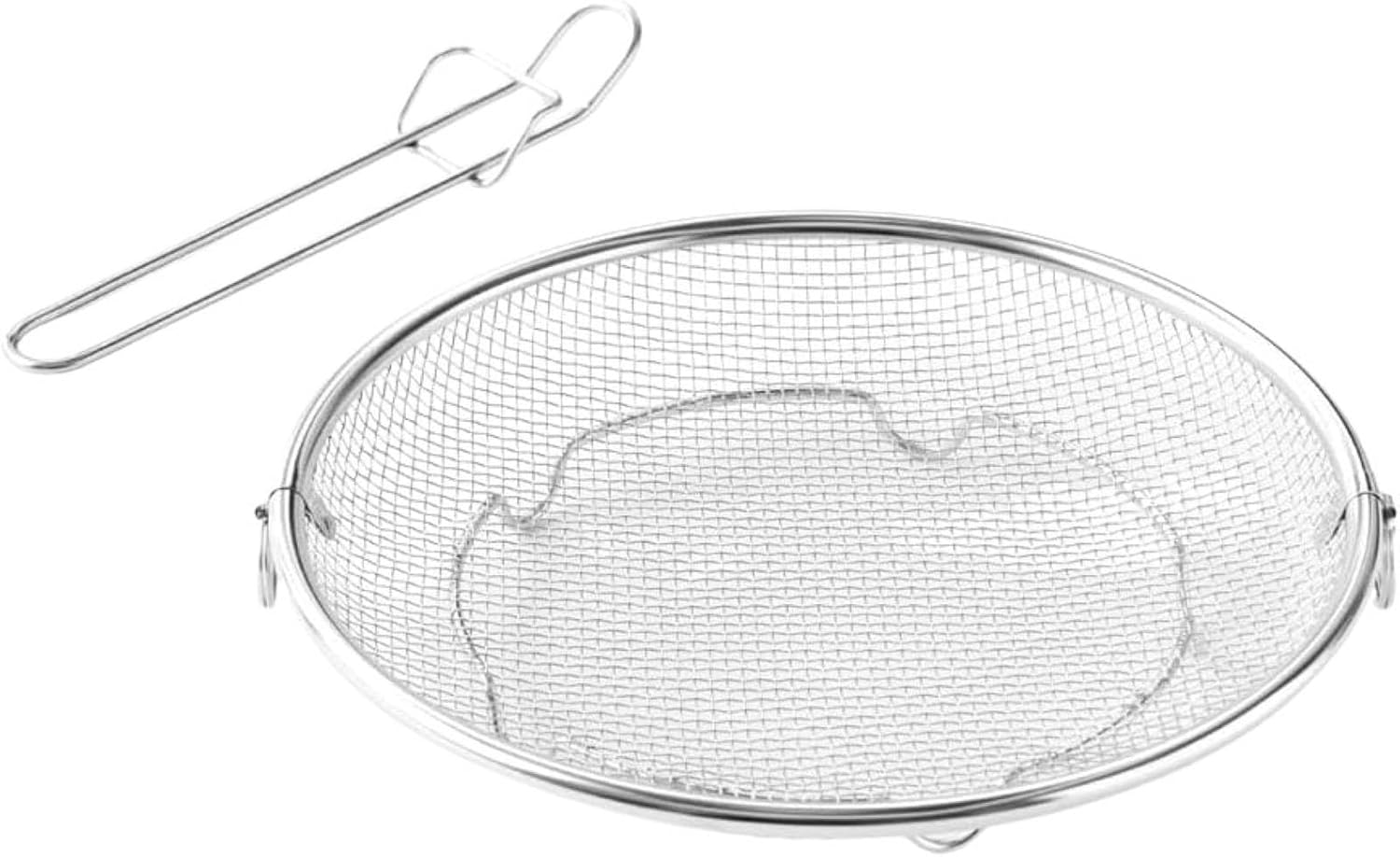 bwsSELECTION Tsubame Sanjo LW-930008S Bon Colander, 8.7 inches (22 cm), Strainer, Basket, Steamer, Frying Pan, Stainless Steel, Hanging Storage, Simple, Space Saving, Silver, Made in Tsubame Sanjo