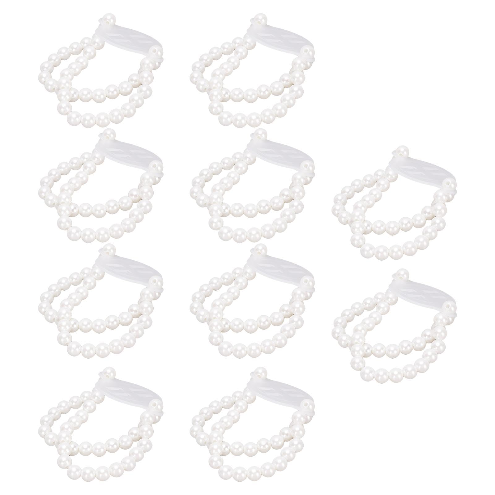 Greensen Wedding Bands 10 Piezas Pulsera Corsage de Muñeca con Cuentas, Pulsera Elástica para DIY, Decoraciones para Fiesta de Bodas