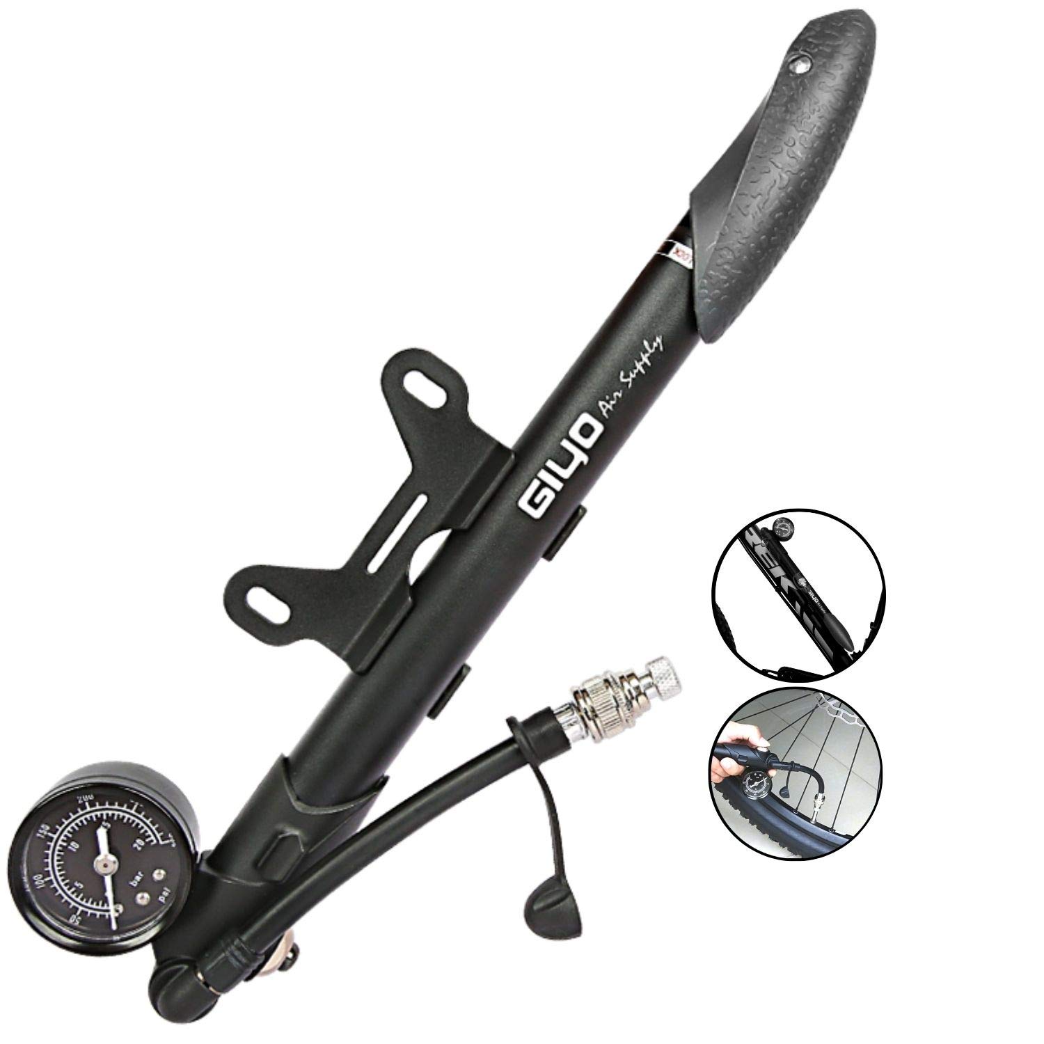 Buy 2in1 Portable Air Shock & Tire Pump, Fork & Rear Suspension Gauge