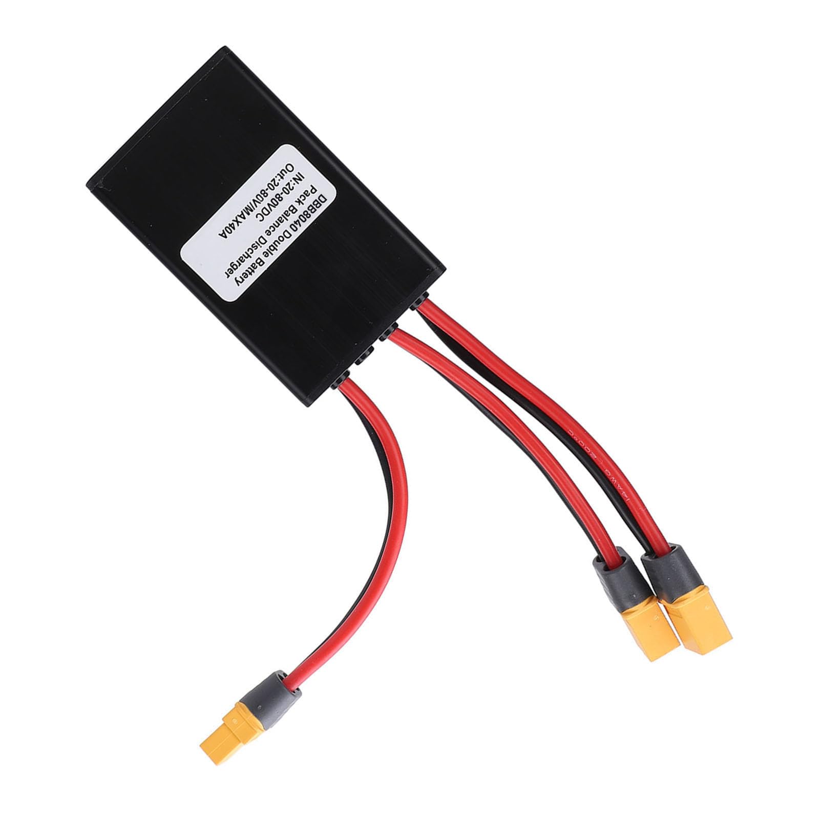 Acouto Convertidor de Descarga de Batería Doble DC20-80V Interfaz XT60 Adaptador de Módulo Paralelo de Batería para Motor de 250-3000W Corriente Duradera Simultánea Lata de Descarga Aplicable La (40A)