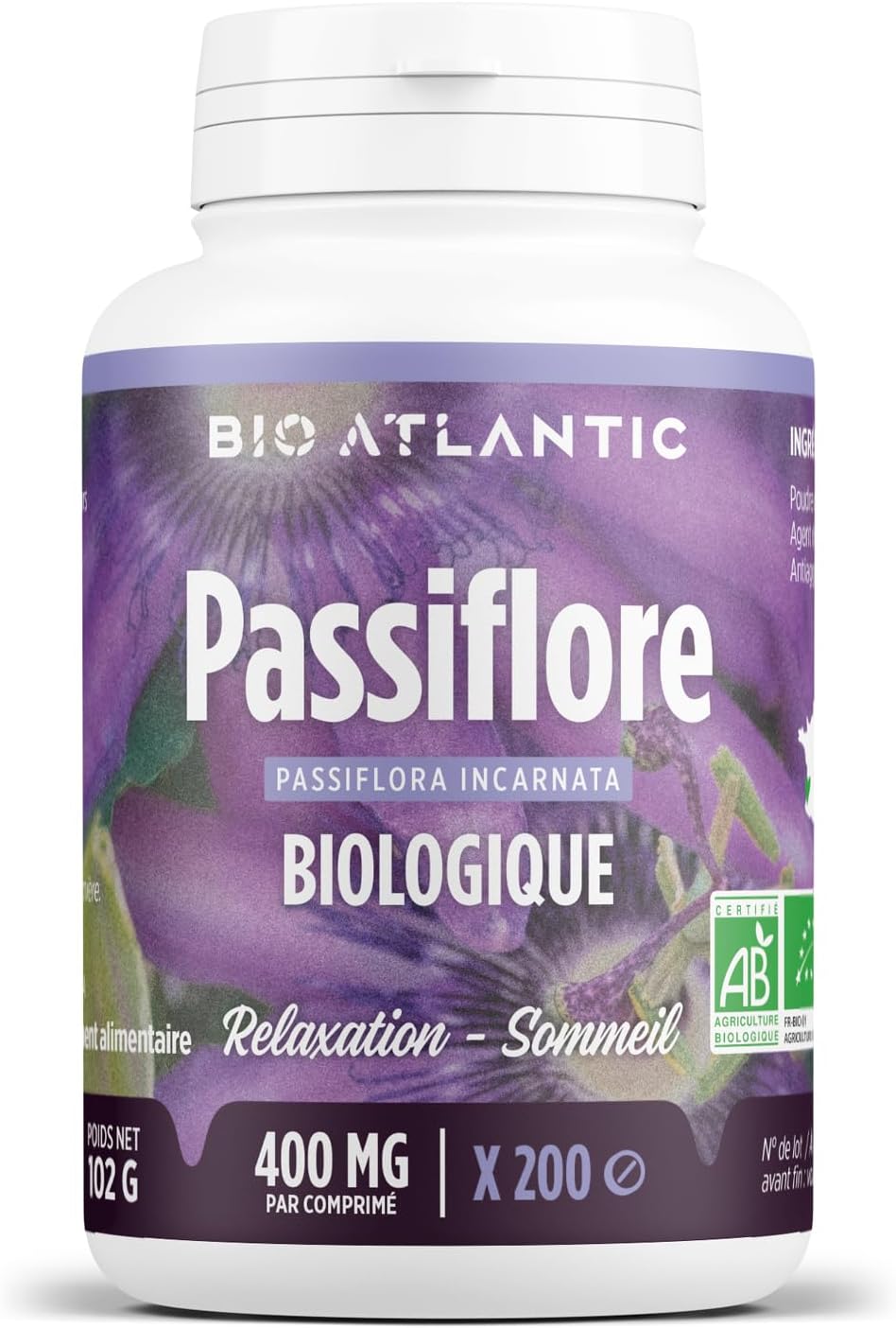 Passionflower Bio – Passiflora incarnata – RELAXE, SLEEP – 400 mg – 200 Tablets Passionflower Bio – Passiflora incarnata – RELAXE, SLEEP – 400 mg – 200 Tablets