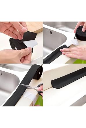 Black Water Leak Proof Tape Sink Bathtub Edge Band Bathtub Shower Tape