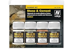 Vallejo Stone & Cement Pigment Set: Enhance Your Dioramas and Models with Realistic Colors