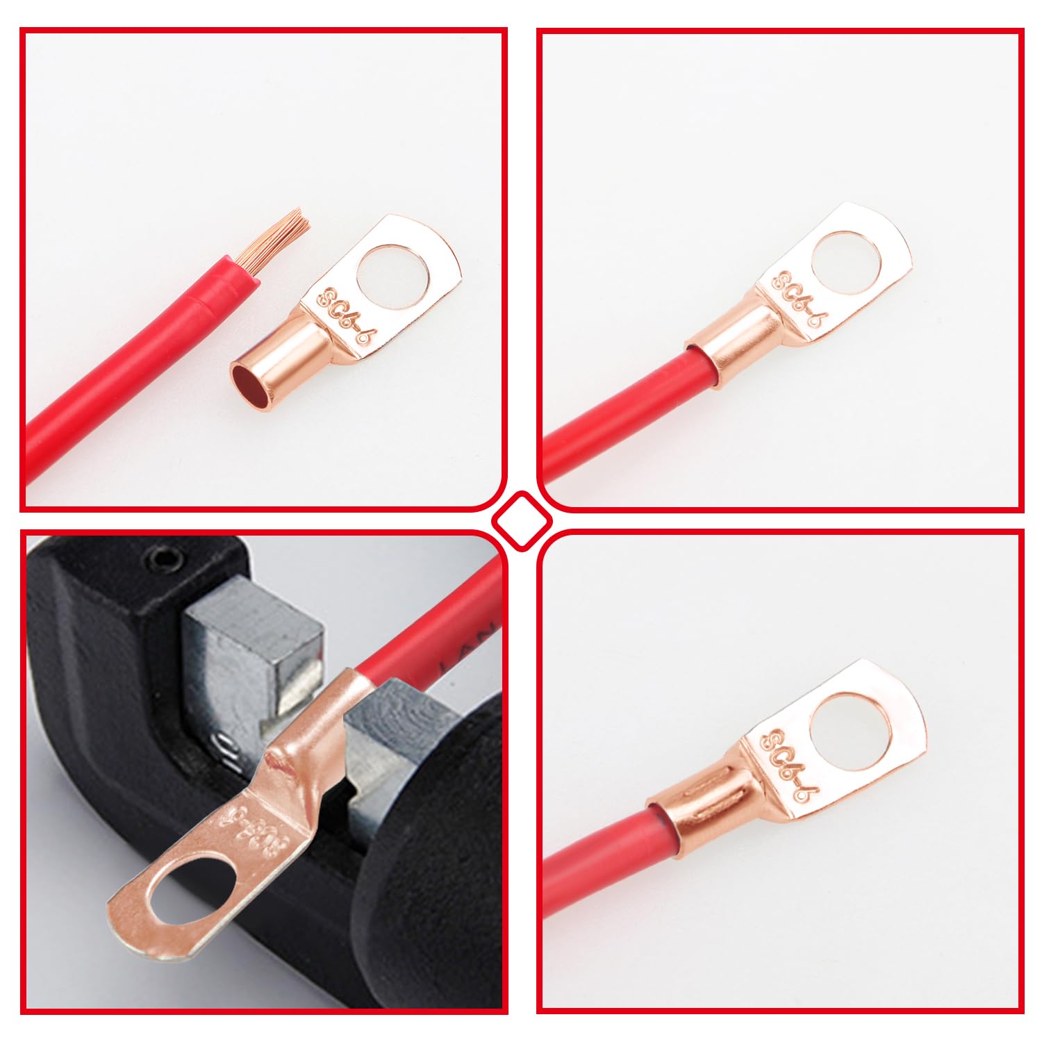 Ringkabelschuh Für Bolzen M8 Und Kabelquerschnitt 16 Mm² In KFZ-Elektrik > Kabelschuhe & Steckverbindunge - Foto 7