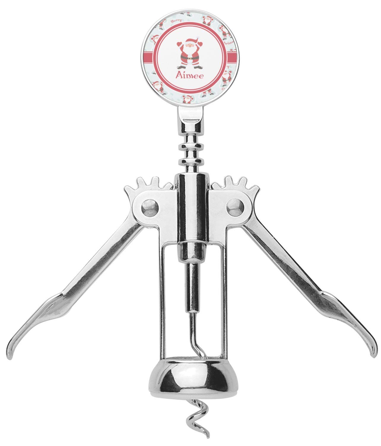 Personalized Santa Clause Making Snow Angels Corkscrew