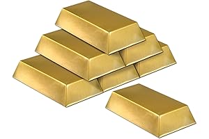 Shindigz Gold Bar Decorations 6 Pack