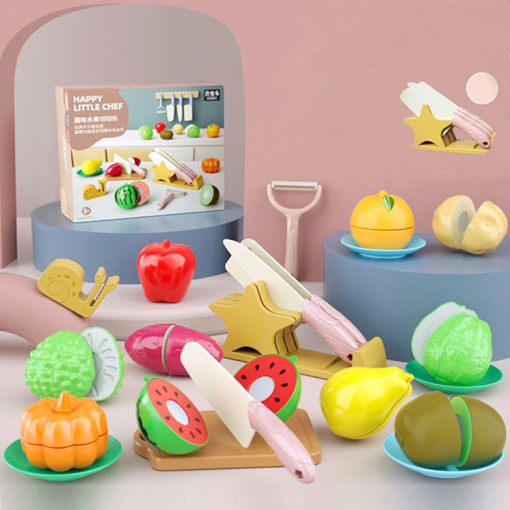 Colorful Little Chef toys, eco-friendly plastic kitchen set for toddlers, cutting fruit and vegetable games, cooking toys, Educational Playset