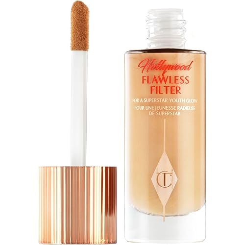 Charlotte Tilbury Hollywood Flawless Filter - Multi‑Use Makeup Primer, Complexion Booster & Illuminating Liquid Highlighter with Sheer Coverage - Smooths & Blurs Skin