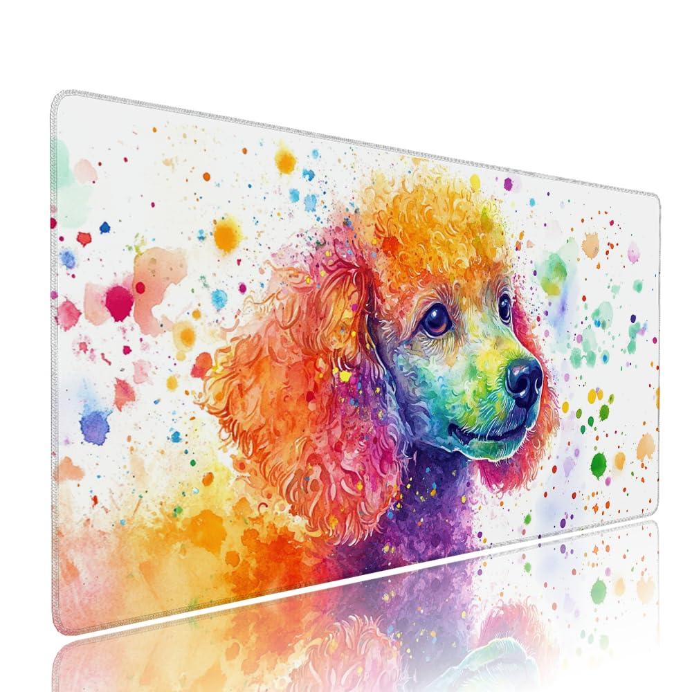 Alfombrilla de Mouse para Juegos, Colore, XXL, Antideslizante, Impermeable, Diseño de Cane, Extendido, Grande, 1200x600x3mm, para PC, Laptop, Ufficio, Famiglia d-113